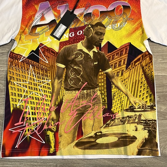 Akoo Embroiled Studded Knit Tee - Picture 2 of 7